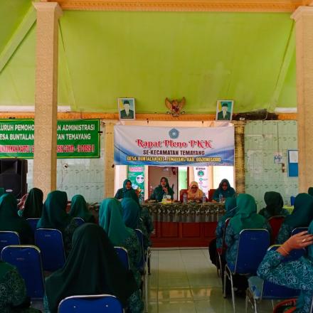 Rapat Pleno Tim Penggerak PKK Se-Kecamatan Temayang 